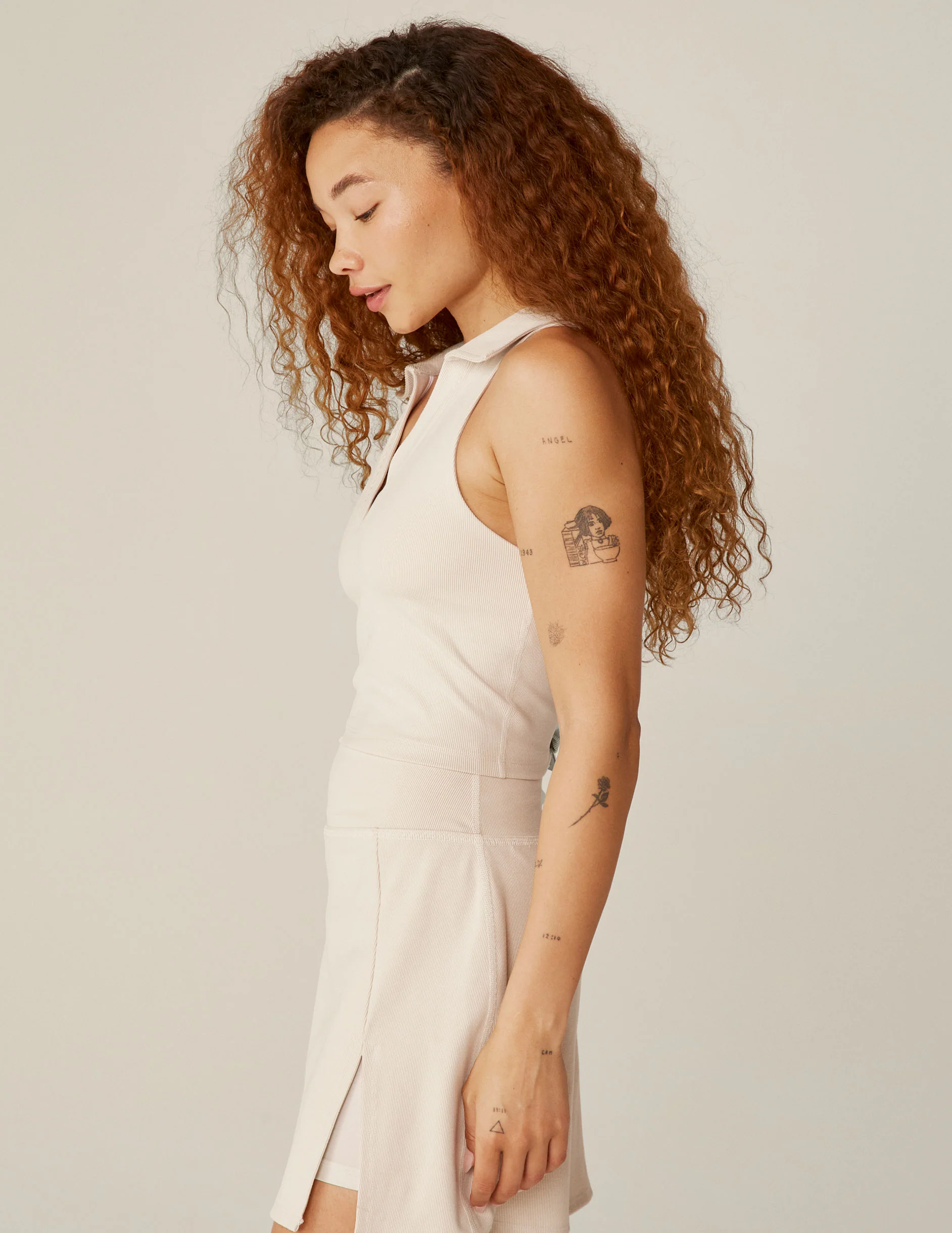 Heather Rib Prep Cropped Tank - Onhollan