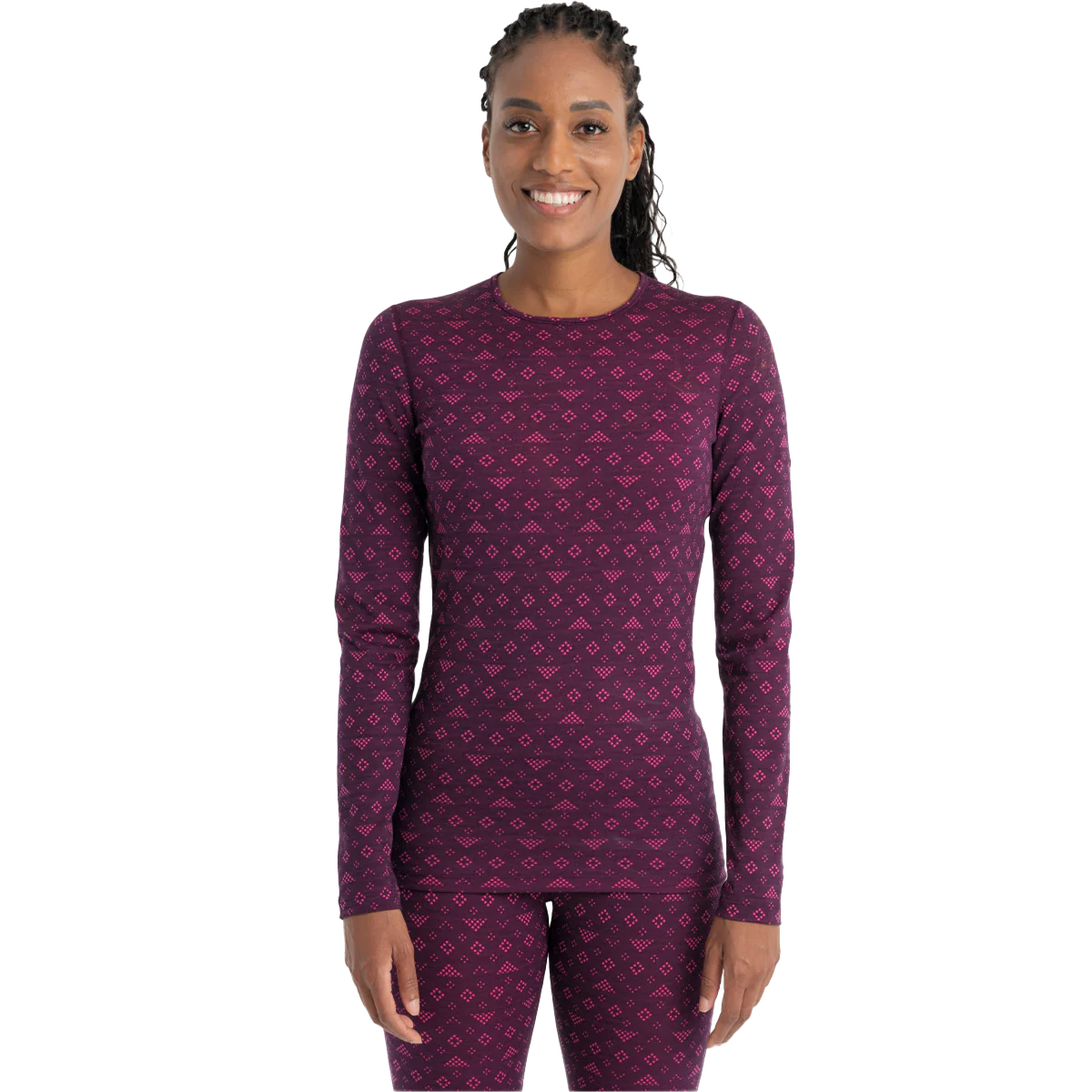 Women's Merino 200 Oasis LS Crewe First Snow - Onhollan
