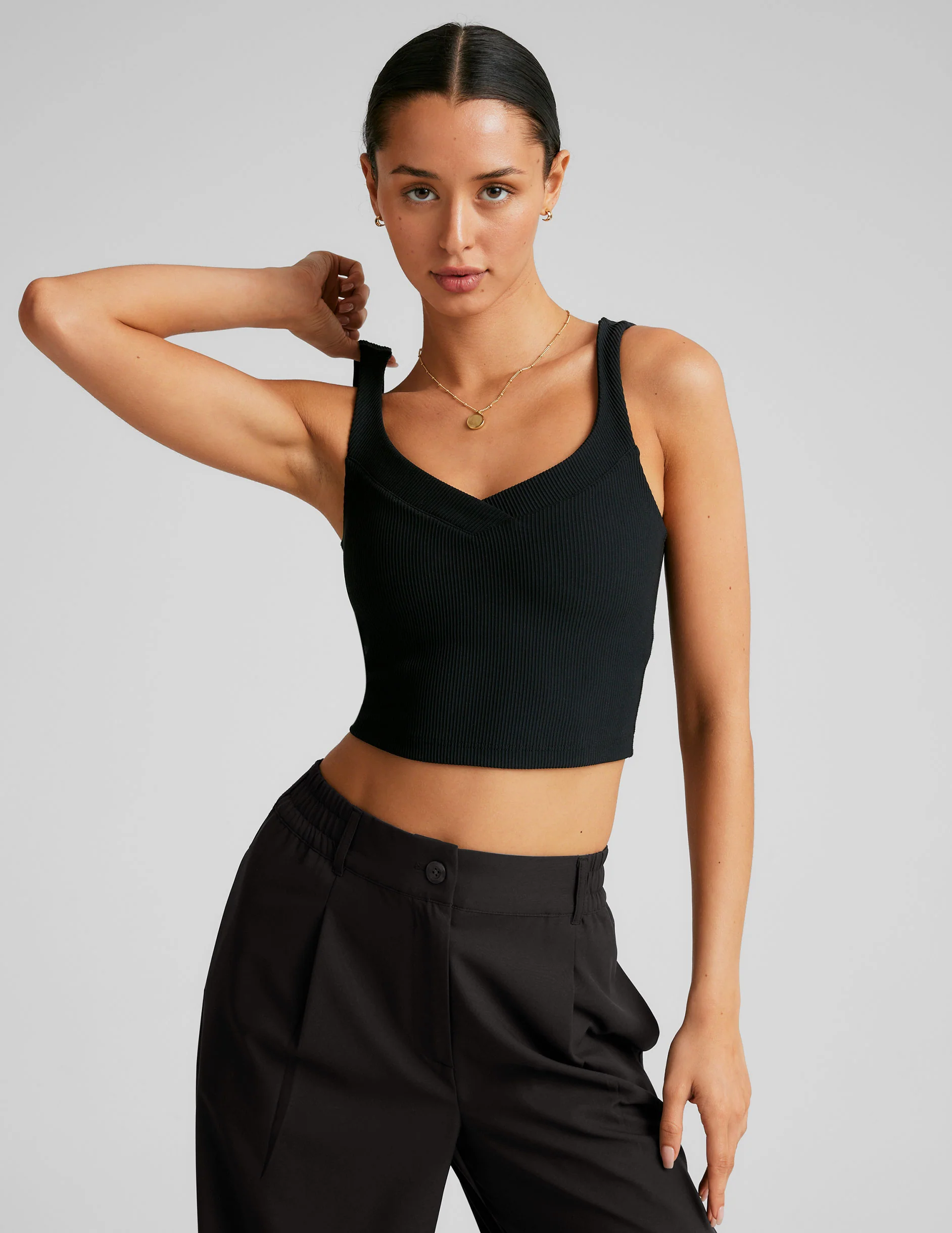 Impulse Ribbed Cropped Tank - Onhollan