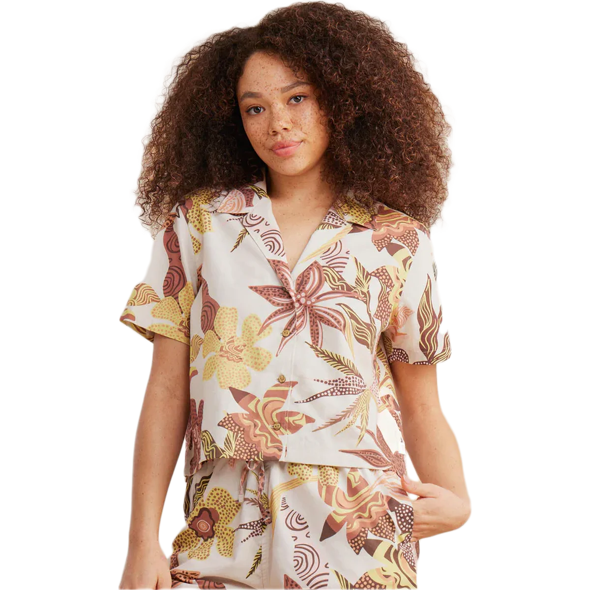 Women's Idle Camp Shirt Short Sleeve - Onhollan