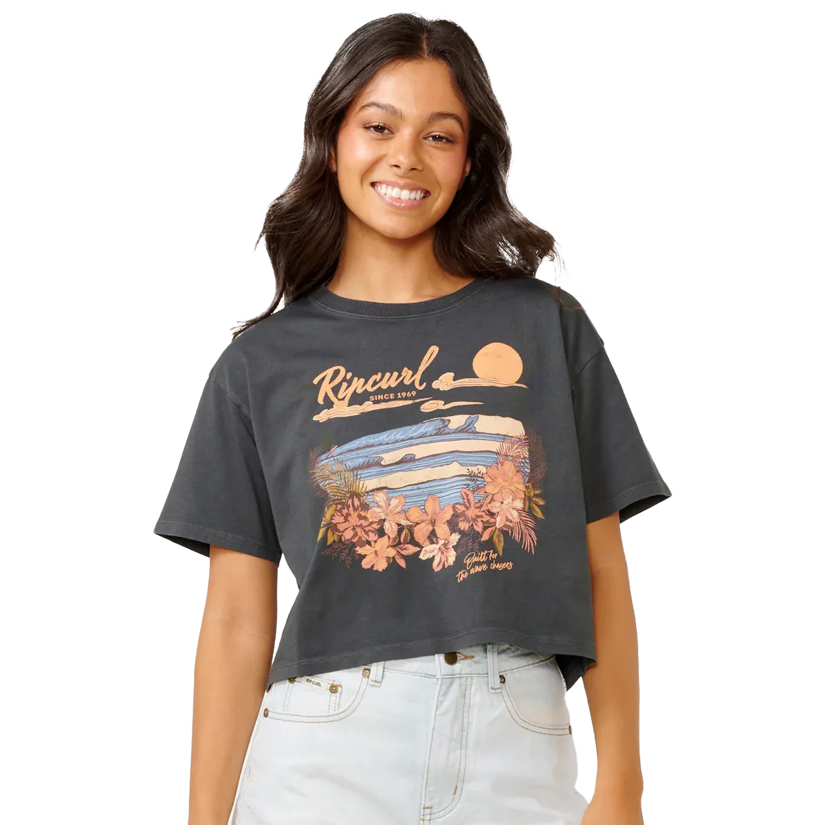 Women's Wave Gliders Cropped Tee - Onhollan