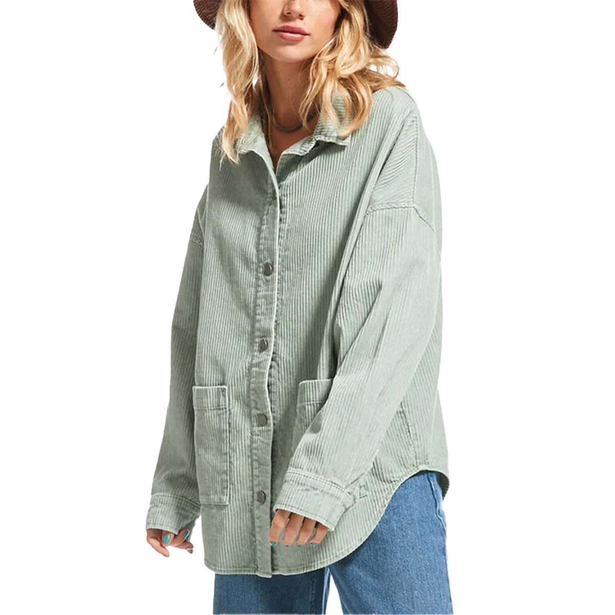 Women's Kick Back Washed Corduroy Shirt - Onhollan