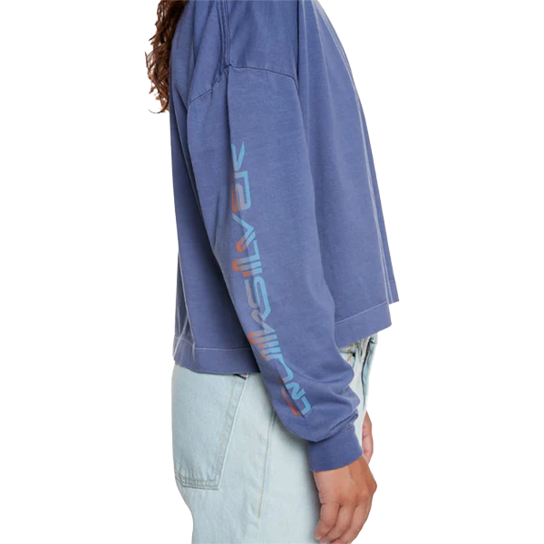 Women's Oversize Cropped Long Sleeve Tee - Onhollan