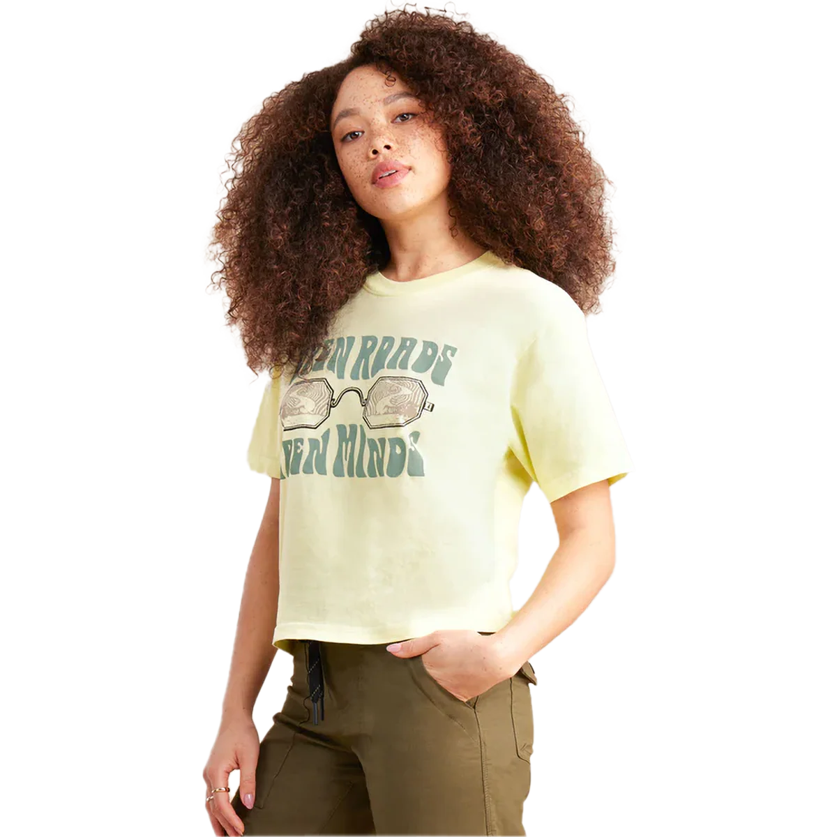 Women's Open Roads Boxy Crop Tee - Onhollan