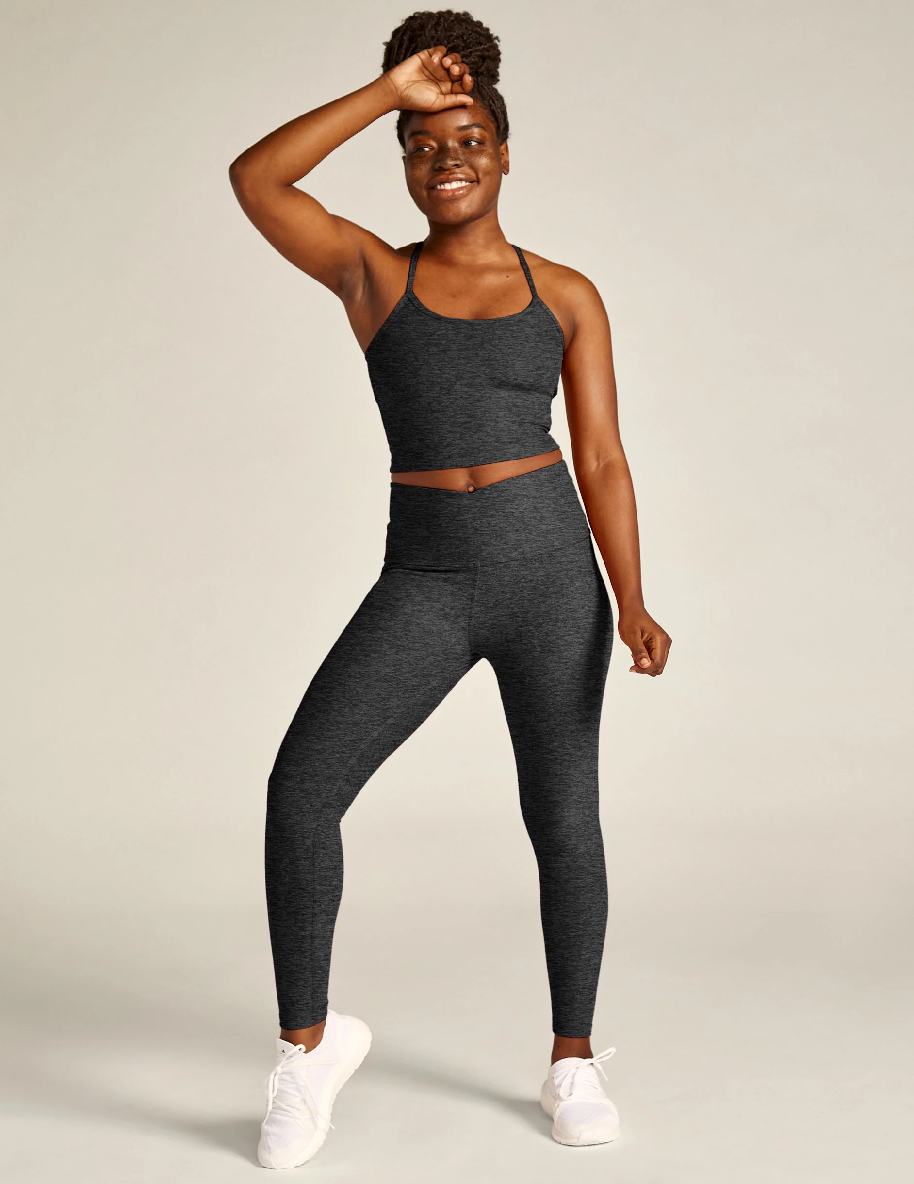Spacedye At Your Leisure High Waisted Midi Legging - Onhollan