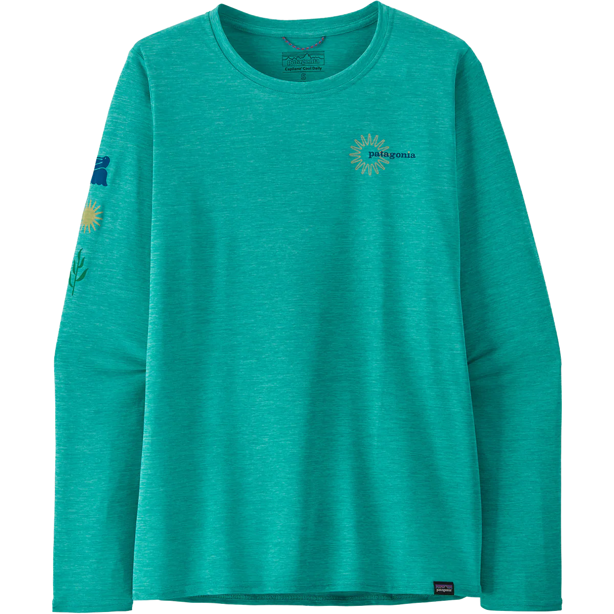 Women's Long Sleeved Capilene Cool Daily Graphic Shirt - Waters - Onhollan