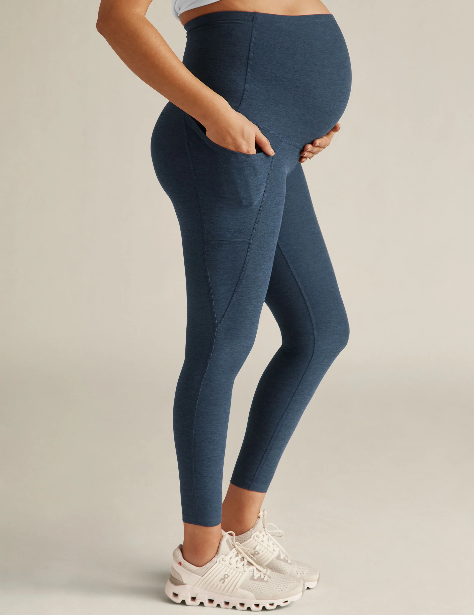 Spacedye Love the Bump Maternity Pocket Midi Legging - Onhollan
