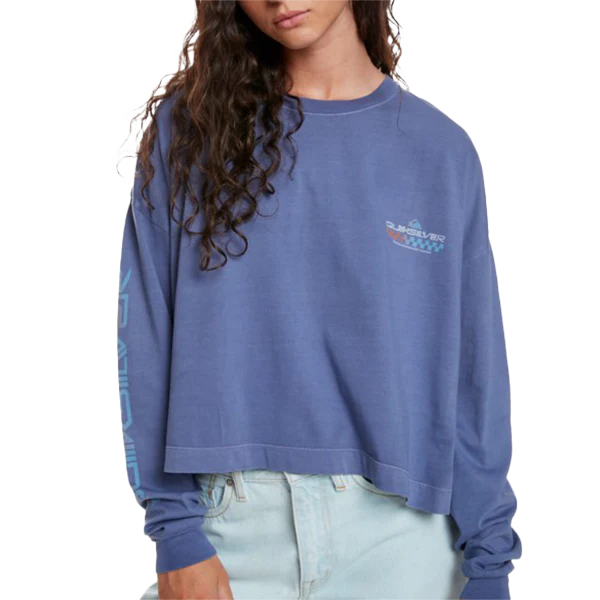 Women's Oversize Cropped Long Sleeve Tee - Onhollan