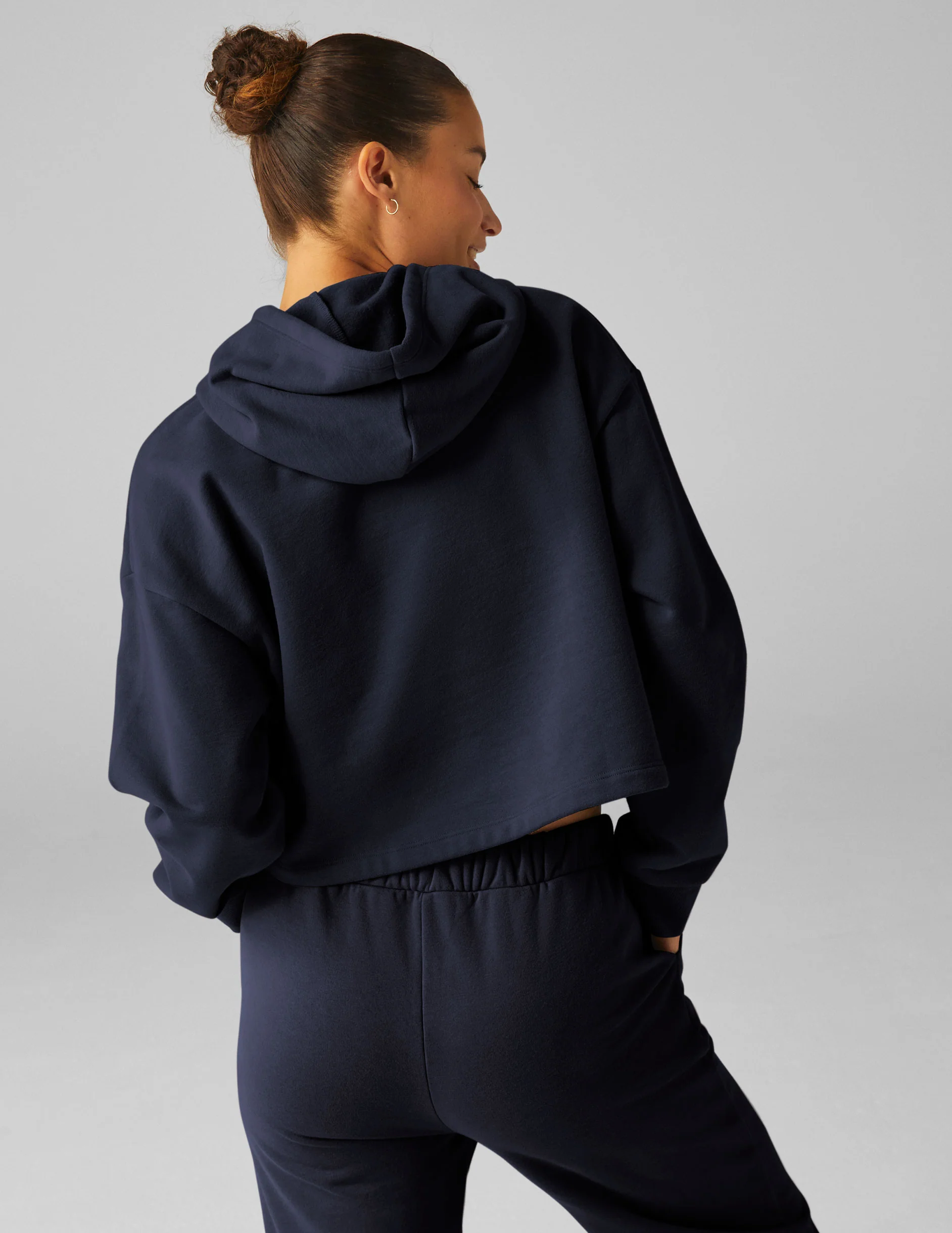 LuxeFleece Happiness Cropped Hoodie - Onhollan