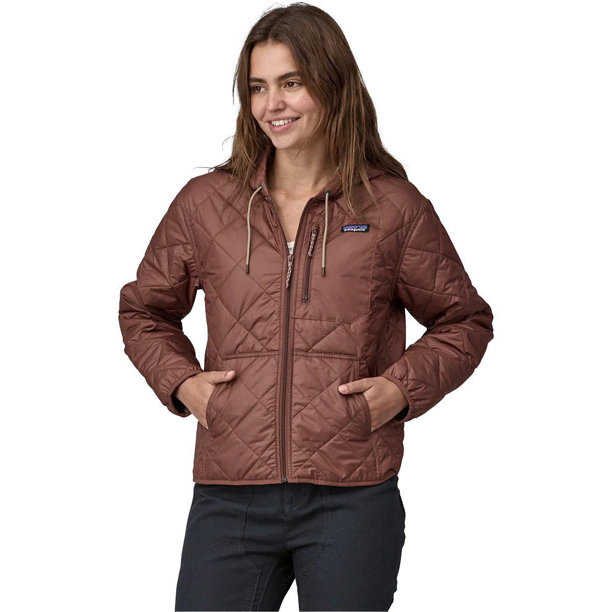 Women's Diamond Quilt Bomber Hoody - Onhollan