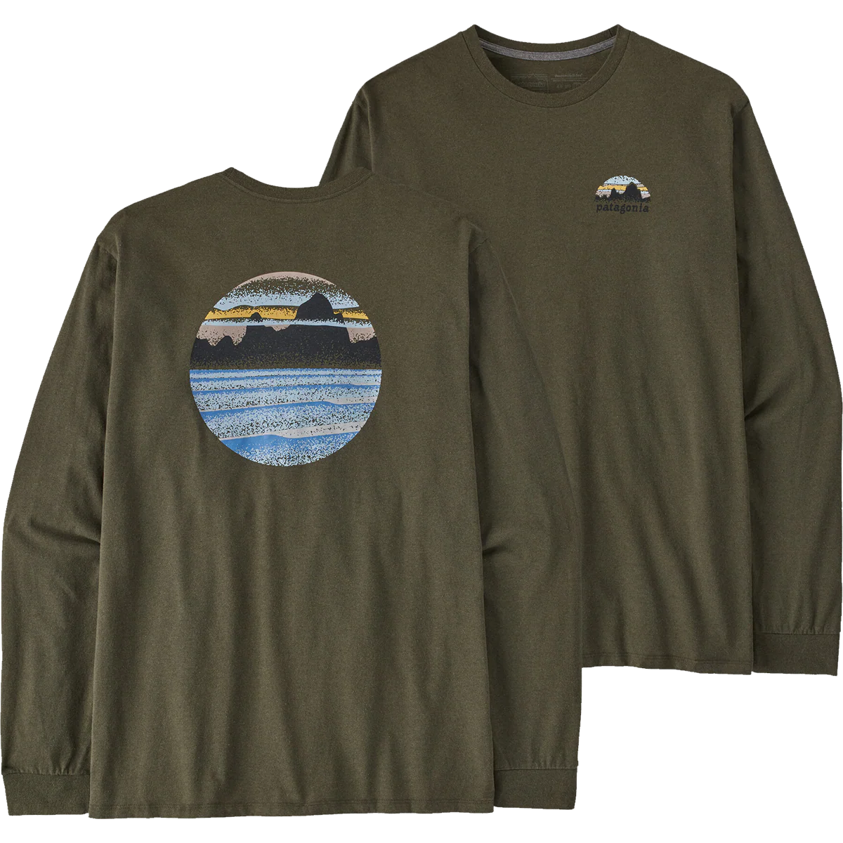 Men's Long Sleeve Skyline Stencil Responsibili-T - Onhollan