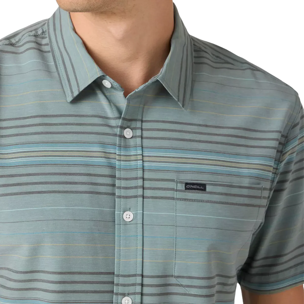 Men's Traverse Stripe Short Sleeve Shirt - Onhollan
