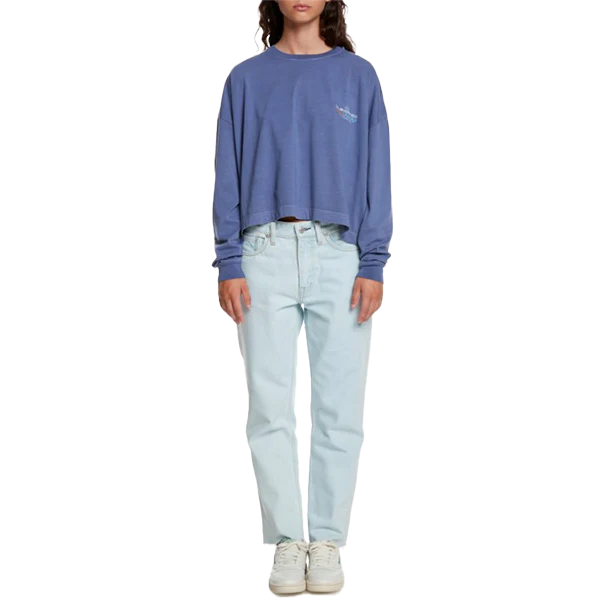 Women's Oversize Cropped Long Sleeve Tee - Onhollan