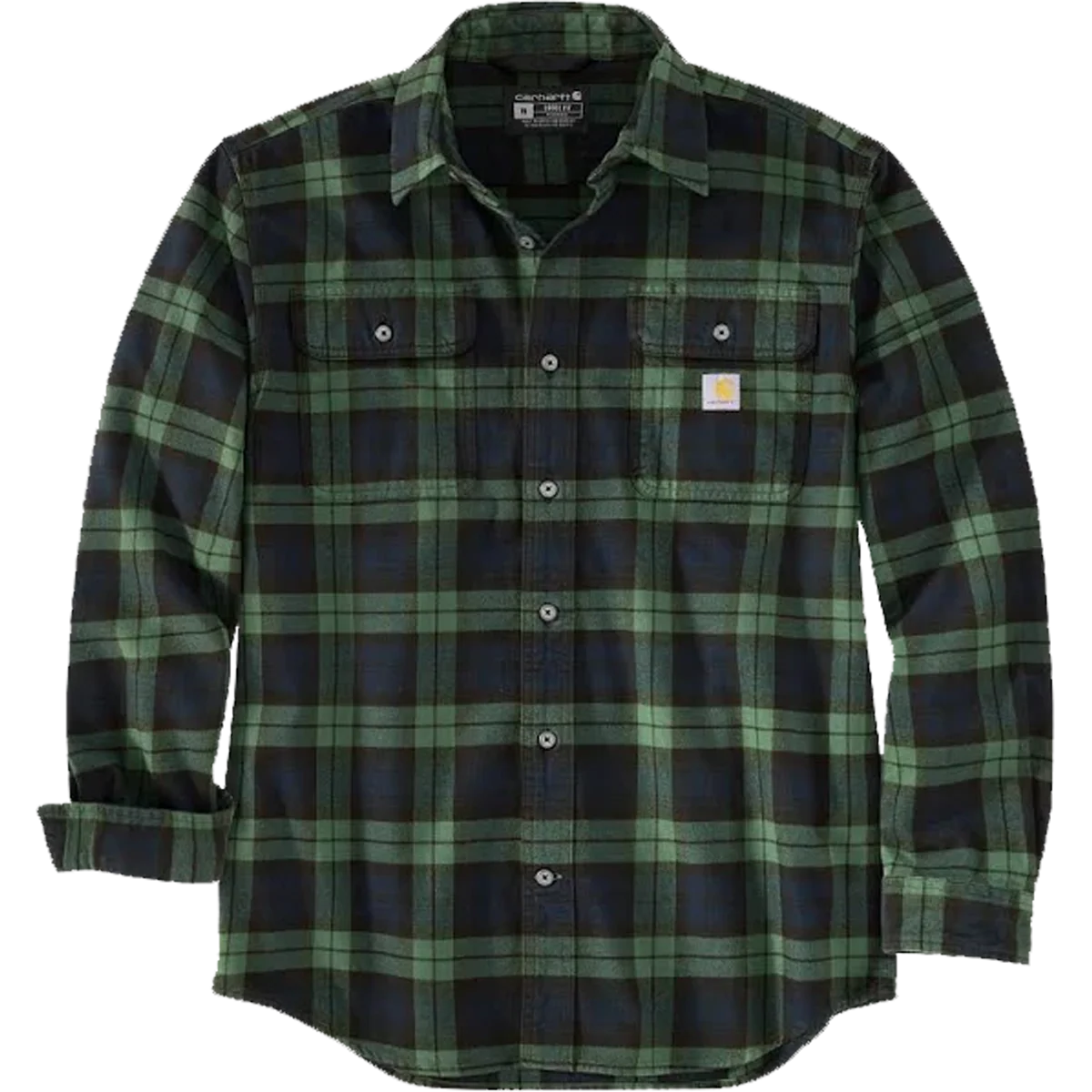 Men's Loose Fit Heavyweight Flannel Long-Sleeve Plaid Shirt - Onhollan