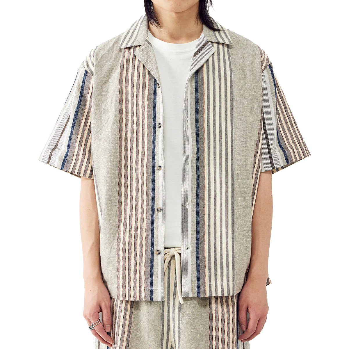 Men's Stripe Revere Shirt - Onhollan