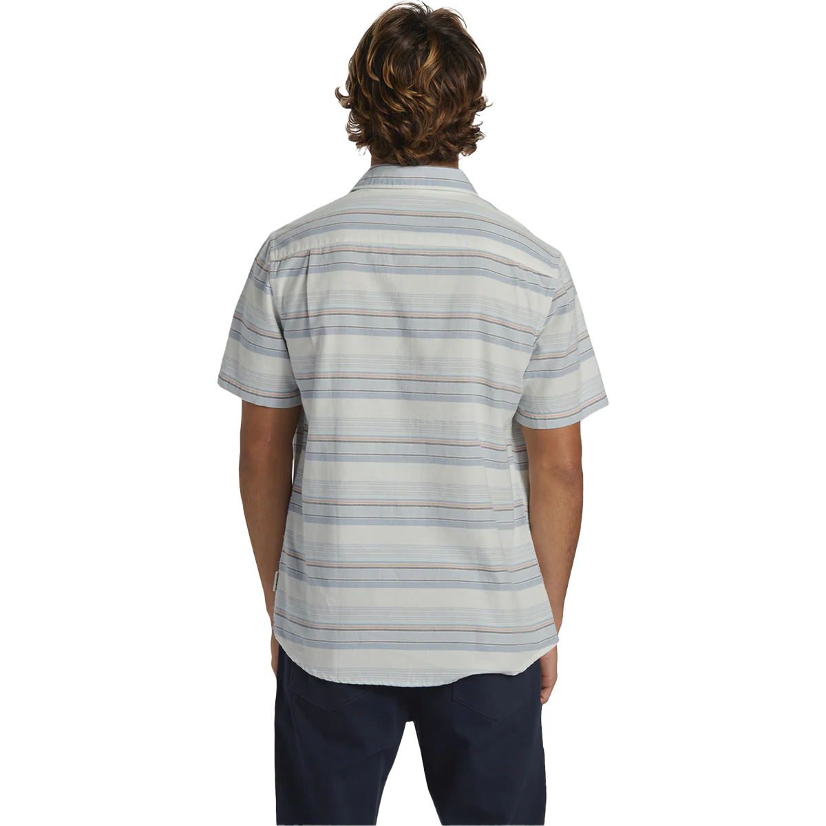 Men's Oxford Stripe Classic Short Sleeve Woven Shirt - Onhollan