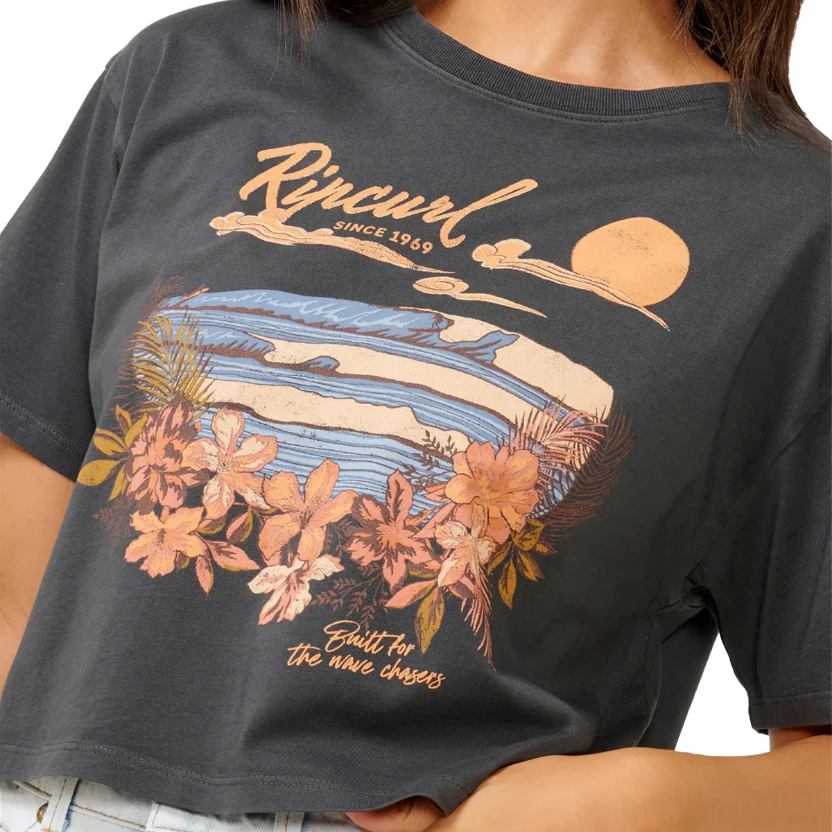 Women's Wave Gliders Cropped Tee - Onhollan