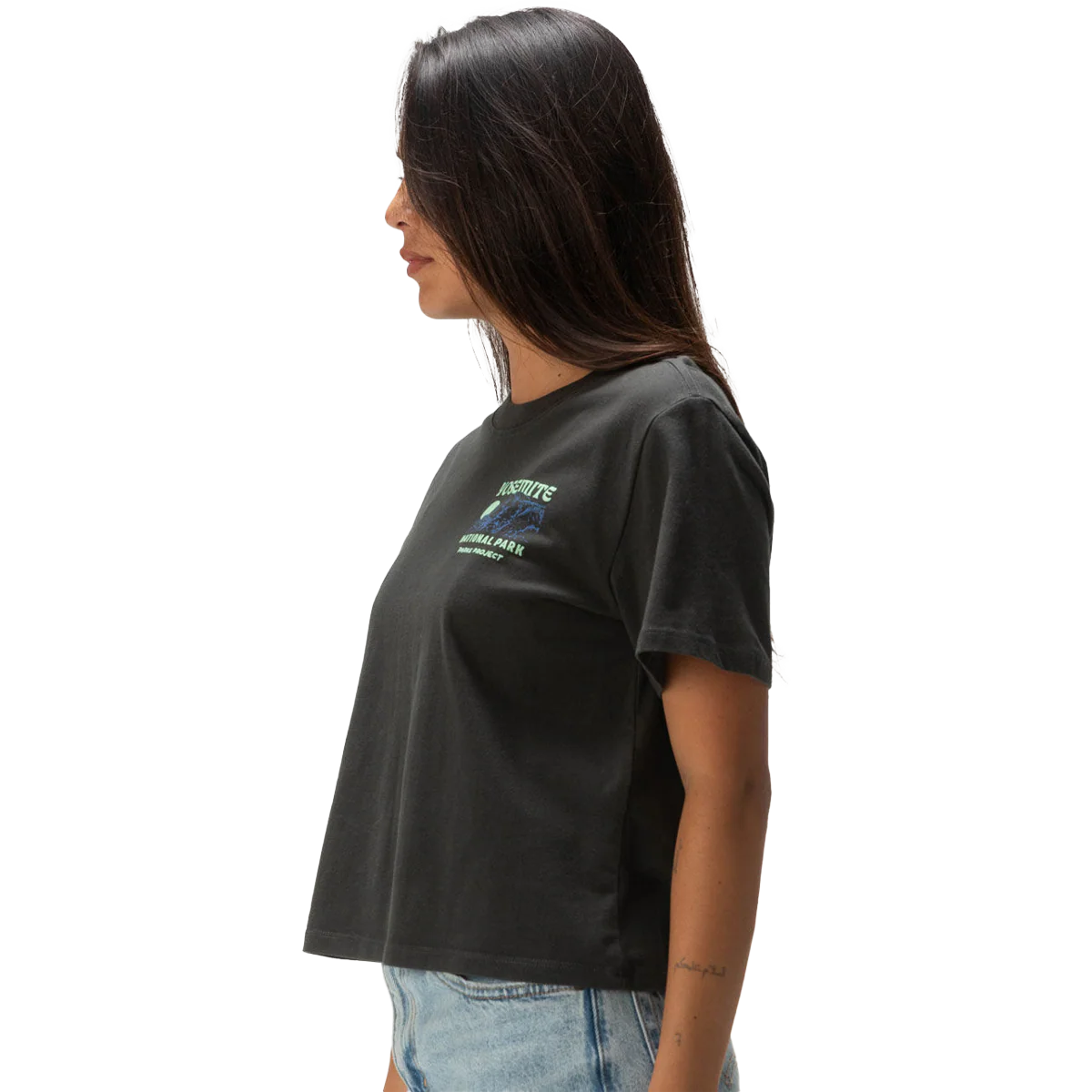 Women's Yosemite Puff Print Short Sleeve Boxy Tee - Onhollan