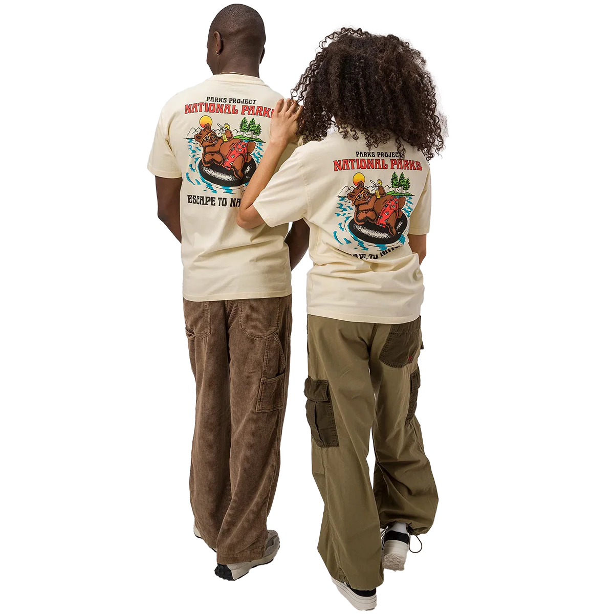 Men's Escape to Nature Bear Float Pocket Tee - Onhollan